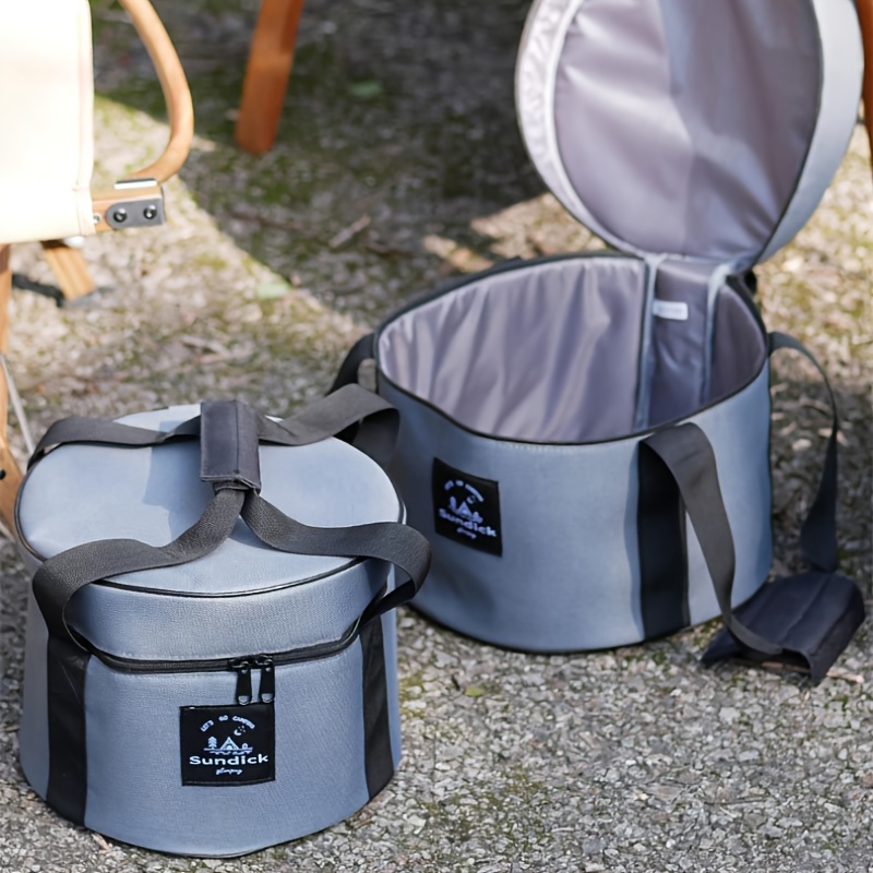 Outdoor Camping Cooking Equipment - Camping Cookware Barrel Storage Bucket Zipper