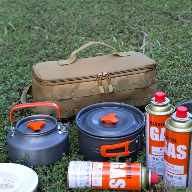 Outdoor Camping Cooking Equipment - Oxford Cloth Cookware Storage Bag, Double