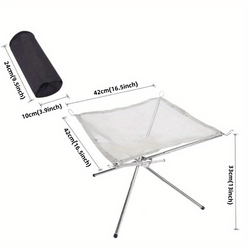 Portable foldable steel grid-s - Outdoor Camping Fireplace recension och pris