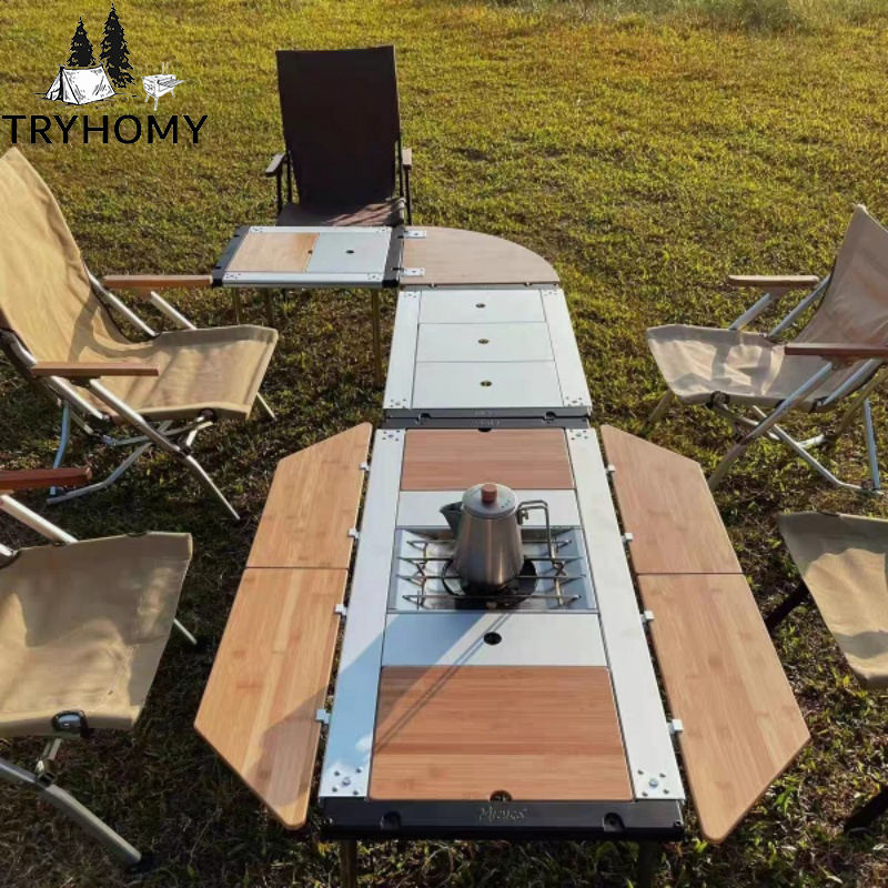 Tryhomy IGT Table Bamboo Exten - Outdoor Camping Kitchen Table recension och pris