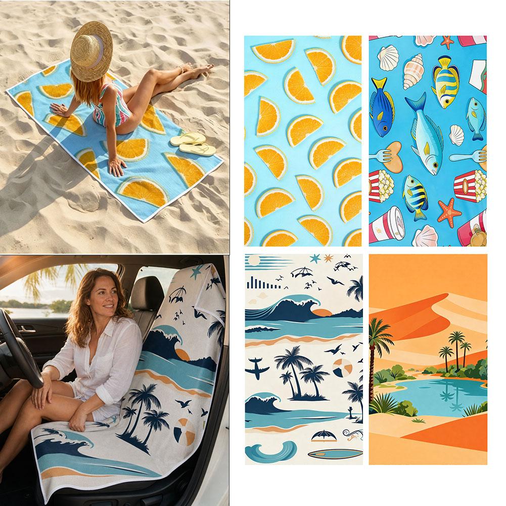 2‑in‑1 Beach Towel Car Seat Co - Outdoor Camping Mat recension och pris