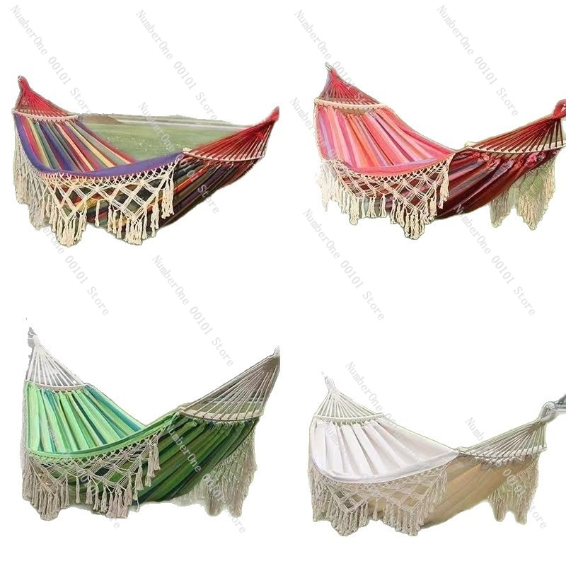 Canvas Double Hammock with Tas - Outdoor Camping Hammock Chair recension och pris