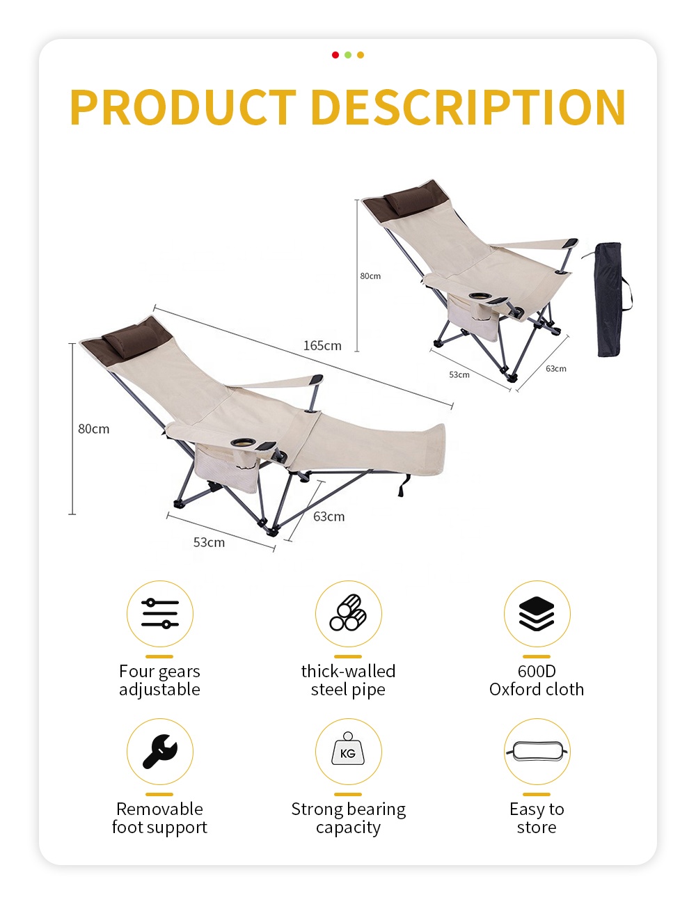 Portable Folding Reclining Cha - Outdoor Camping Recliner Chairs recension och pris