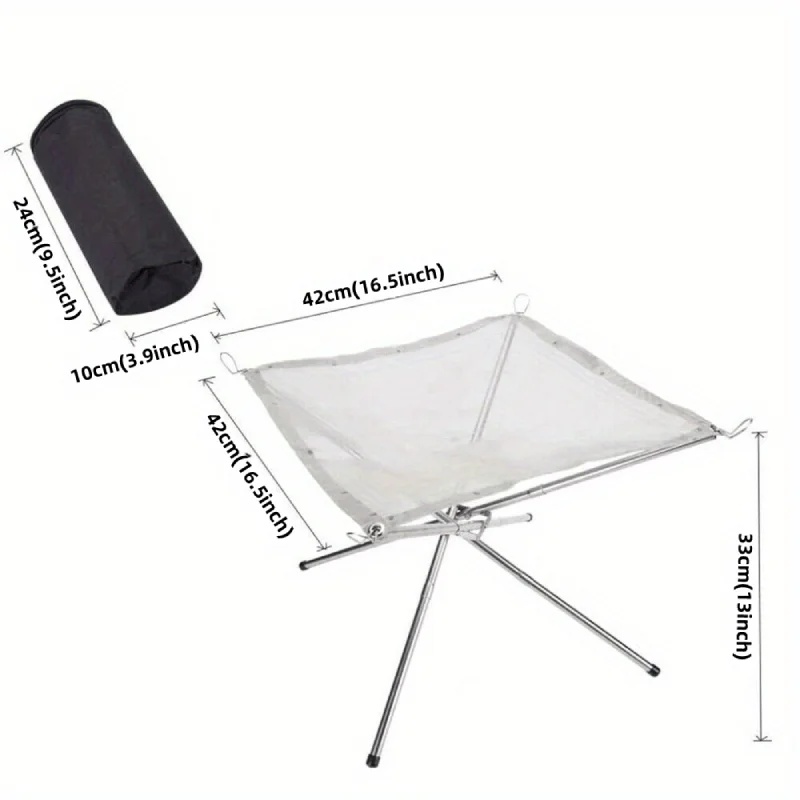 Portable foldable steel grid-s - Outdoor Camping Fireplace recension och pris