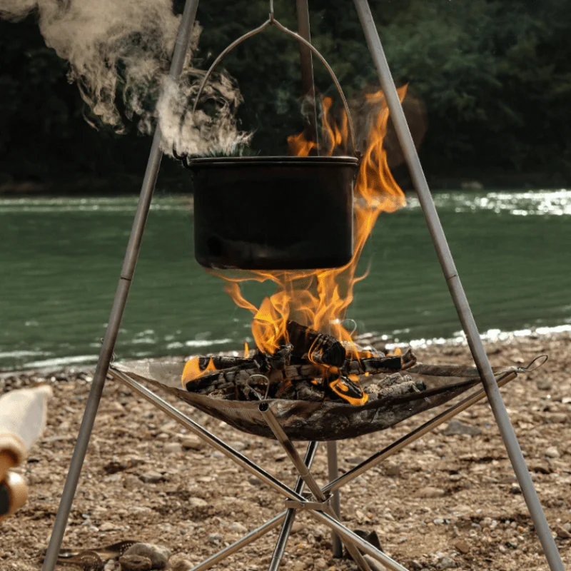 Portable foldable steel grid-s - Outdoor Camping Fireplace recension och pris