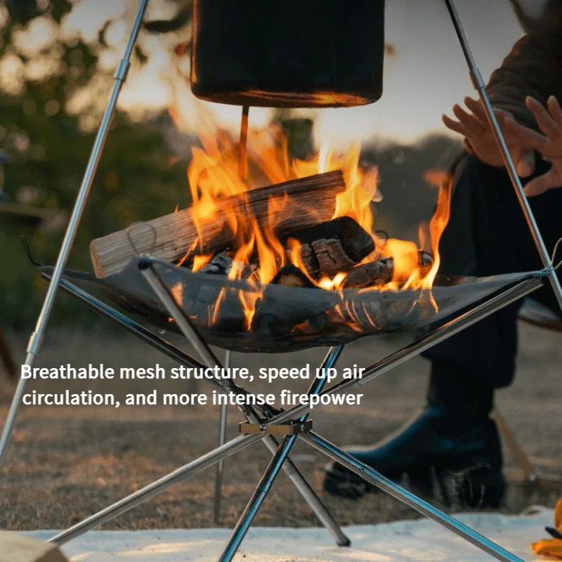 Portable foldable steel grid-s - Outdoor Camping Fireplace recension och pris