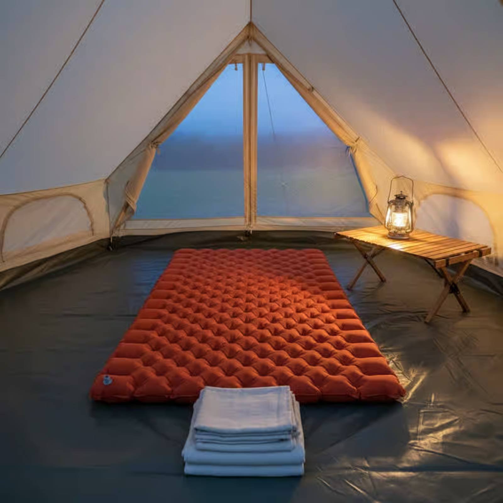Inflatable Camping Mat Nylon T - Outdoor Camping Mat Waterproof recension och pris