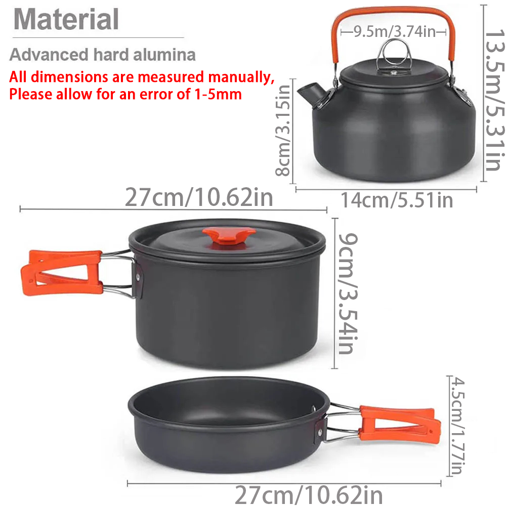 1pcs/1set Camping Cookware Kit - Outdoor Camping Kitchen Table recension och pris