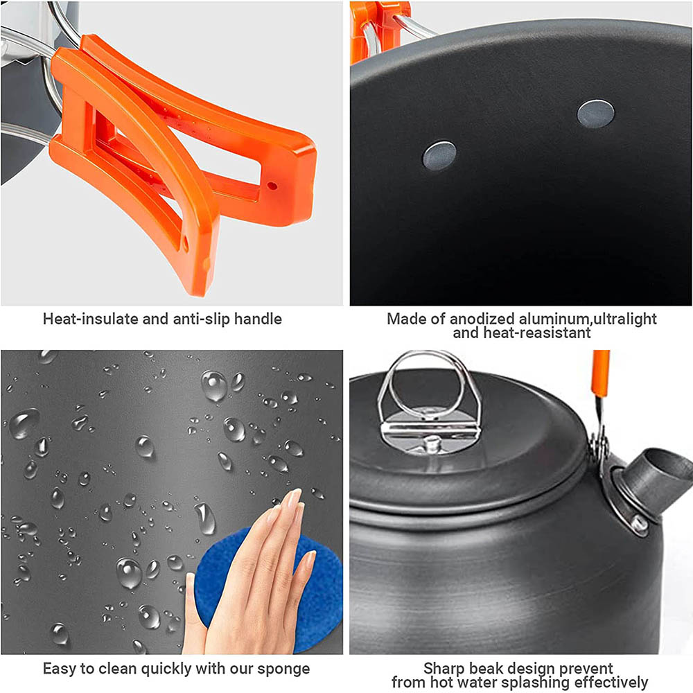1pcs/1set Camping Cookware Kit - Outdoor Camping Kitchen Table recension och pris
