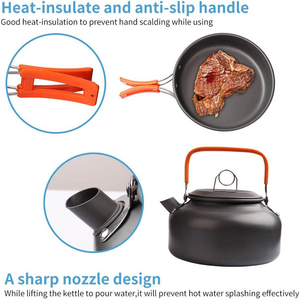 1pcs/1set Camping Cookware Kit - Outdoor Camping Kitchen Table recension och pris
