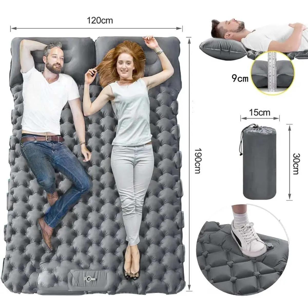Single & Double Inflatable Air - Outdoor Camping Mat Waterproof recension och pris