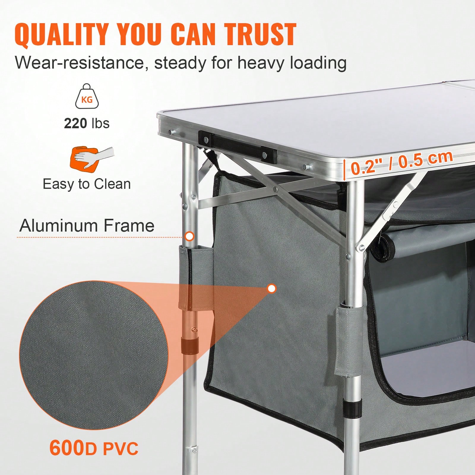 Quick‑Set‑Up Folding Camping K - Outdoor Camping Kitchen Table recension och pris