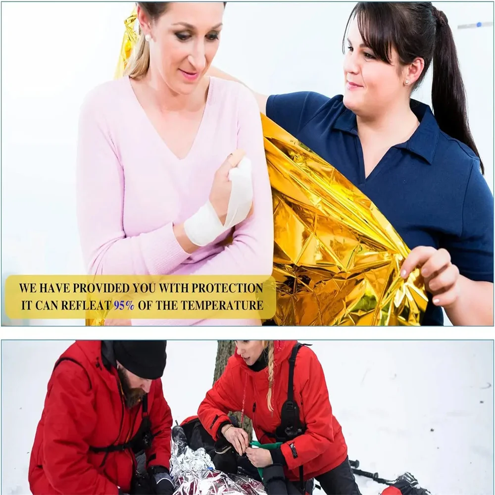 5Pcs Emergency Thermal Blanket - Outdoor Camping Mat Waterproof recension och pris