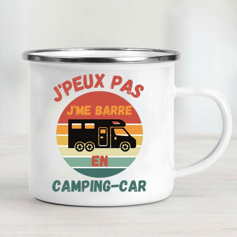 Camping Car Enamel Mug Adventu - Outdoor Camping Ideas recension och pris
