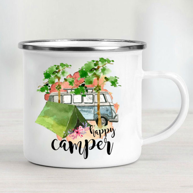 Camping Car Enamel Mug Adventu - Outdoor Camping Ideas recension och pris